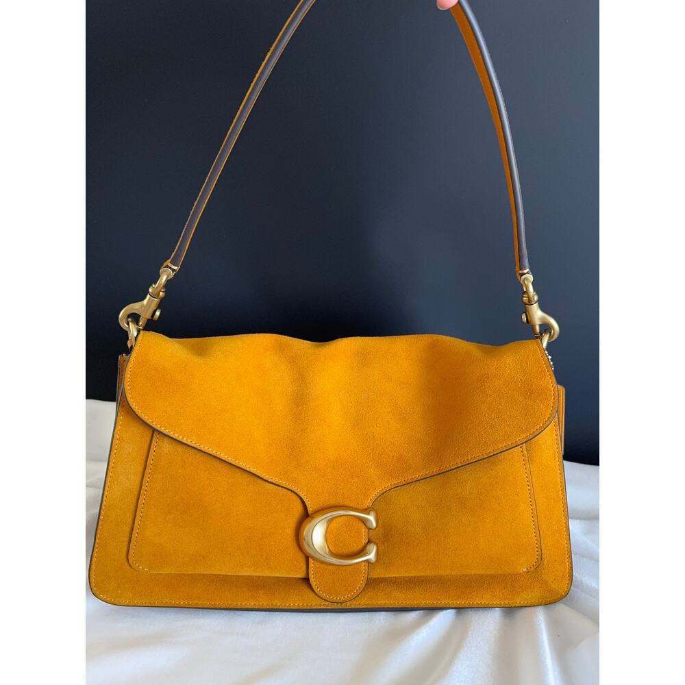 Coach Suede Tabby Shoulder Bag 36 in Orange/Marigold - CEM12 - Picture 3 of 12
